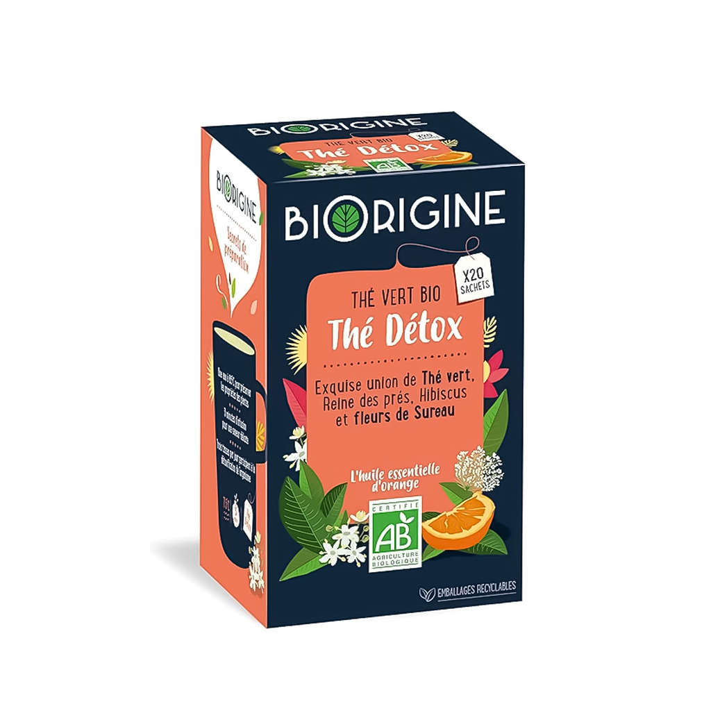 BiOrigine - Thé Minceur - Thé vert & thé oolong - Ingrédients d'origine  naturelle - 20 sachets