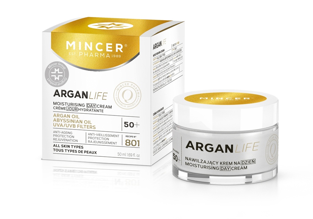 MINCER ARGAN LIFE DAY CREAM MOISTRUIZING ( N°801 ) 50 ML