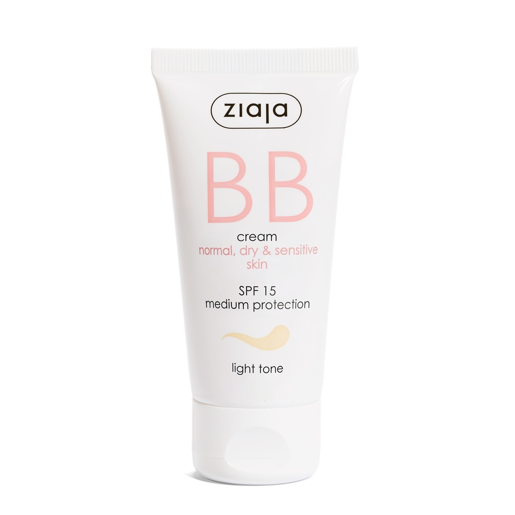 Ziaja B B Cream Normal,Dry,Sensitive Skin SPF 15 Light Tone 50 ML