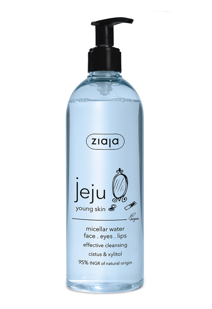 Ziaja JEJU Micellar Water Face.Eyes.Lips Effective Cleansing 390 ML