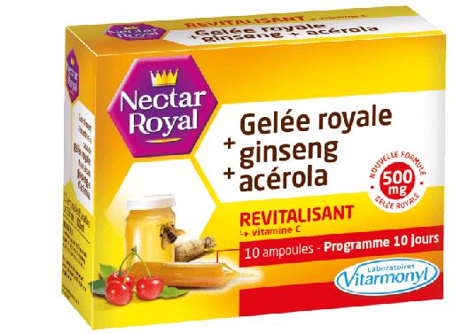 [G01361] Nectar Royal Gelee Royale+Ginseng+Acerola 10 Ampoules