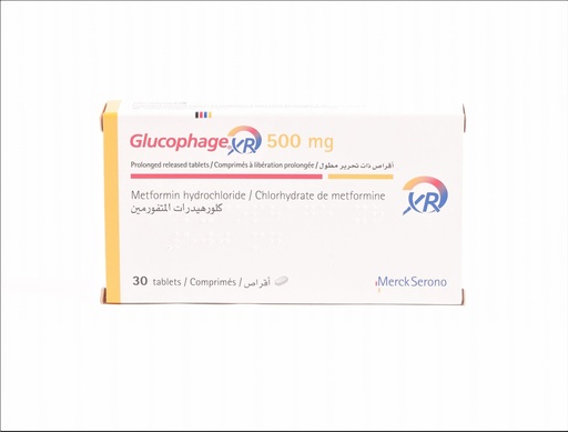 [G01833] GLUCOPHAGE XR 500MG 30.TABLETS