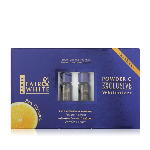 [G02684] Fair and White Pure Vitamin-C Powder+Serum 6X8ML