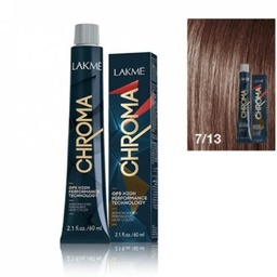 [G11316] LAKME CHROMA GOLD ASH MEDIUMBLONDE HAIR COLOUR 7/13 60ML