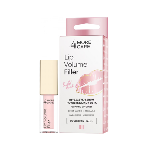 [G14248] MORE 4 CARE LIP VOLUME FILLER PLUMPING LIP GLOSS ( LIGHT PINK ) 4,8 G