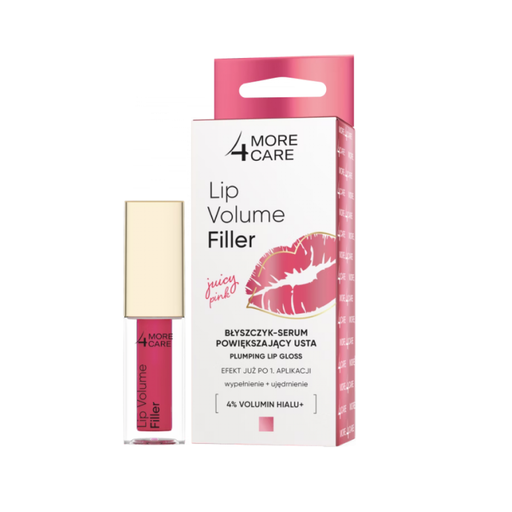 [G14249] MORE 4 CARE LIP VOLUME FILLER PLUMPING LIP GLOSS ( JUICY PINK ) 4,8 G